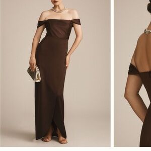 BHLDN Chocolate Maxi Skirt